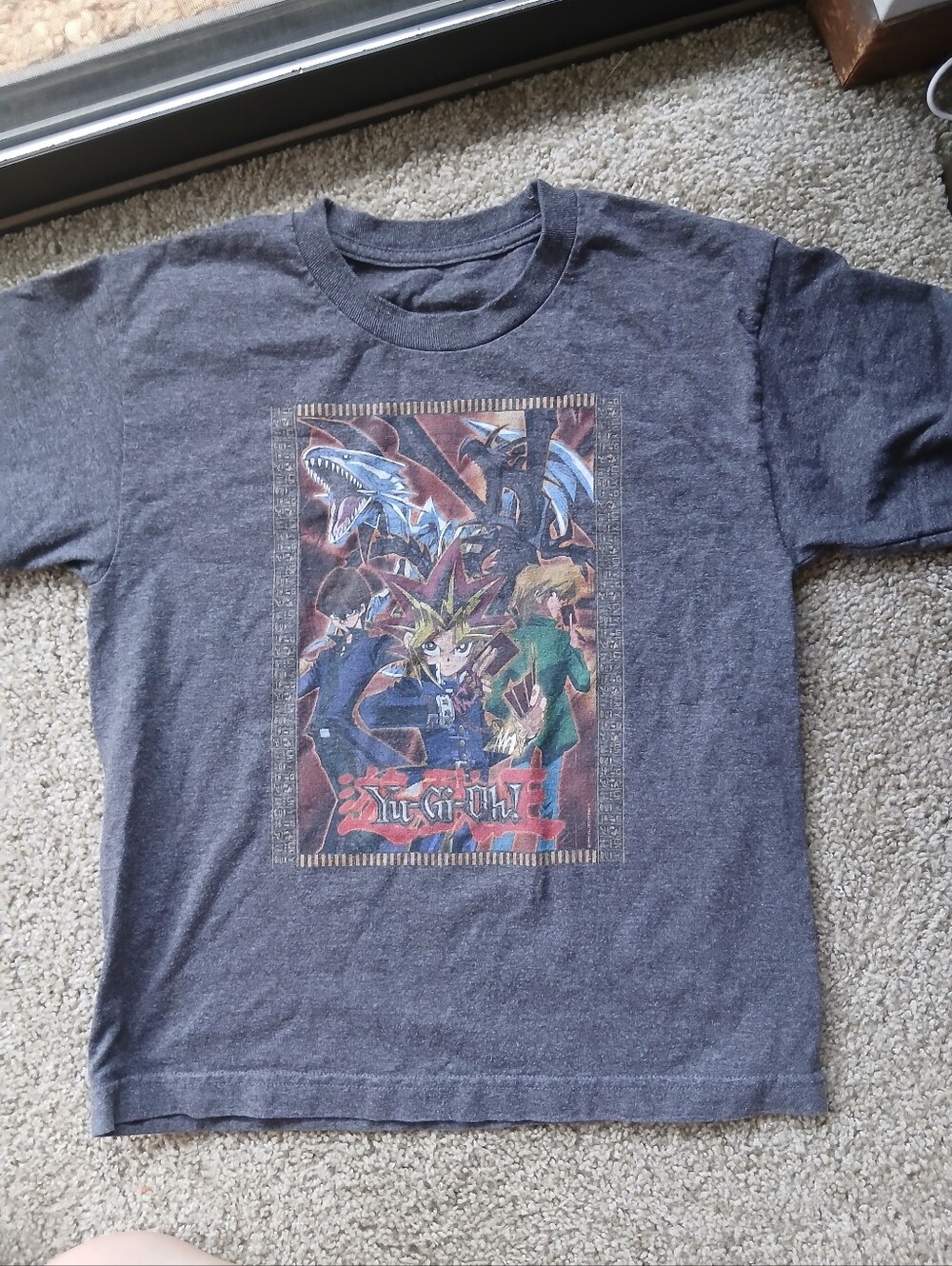 Yu-Gi-Oh! Kids Heather Gray Graphic Tee Shirt Anime